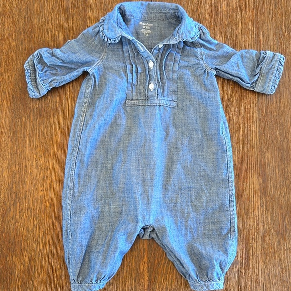 Ralph Lauren Other - Ralph Lauren, Baby Girl Chambray Shortall, Size 3 Months